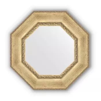 Зеркало в багетной раме Evoform Octagon, BY 3670, 63 x 63 см, состаренное серебро с орнаментом
