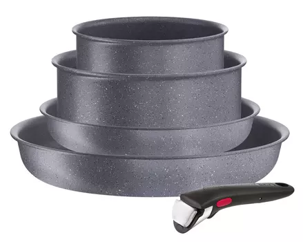 Набор посуды со съемной ручкой Tefal Ingenio Natural Force 5 предметов 16/20/22/28 см L3969053