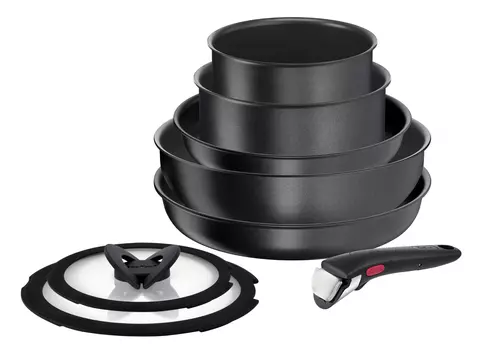 Набор посуды Tefal Ingenio Daily Chef Black 8 предметов 16/18/22/26/26 см L7629242