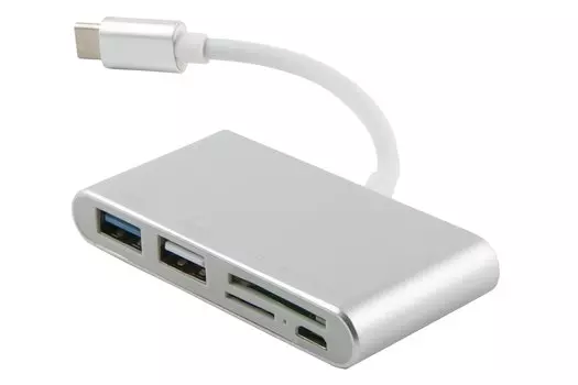 Адаптер переходник Type-C 5 in 1 Red Line Lite