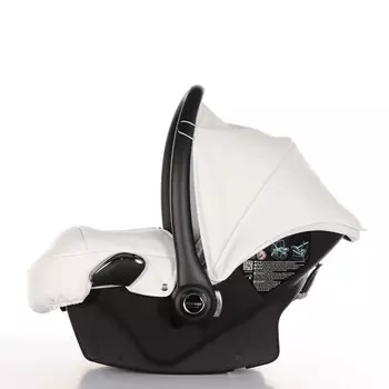 Автокресло JUNAMA (Кожа) белый/серебро (AJ-I05)