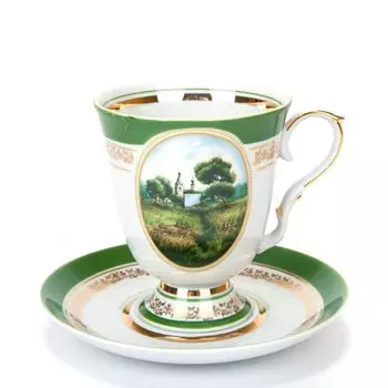 Бокал с блюдцем «Пейзаж»