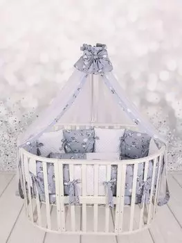 Бортик в кроватку 12 предметов AmaroBaby EXCLUSIVE Soft Collection 101 Барашек