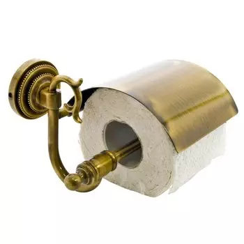 Бумагодержатель с крышкой "Нestia" бронза