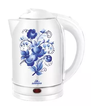 Чайник эл Добрыня (2,0л) 2200Вт нерж ГЖЕЛЬ