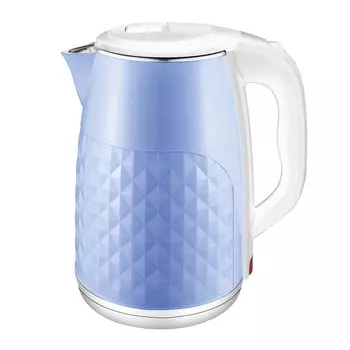 Чайник эл Добрыня (2.3л)2200Вт двойная стенка нерж.ст/пл гол/бел