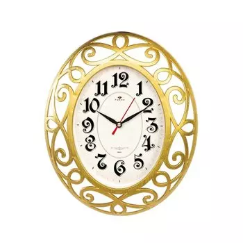 Часы настенные "Классика" с золотым корпусом