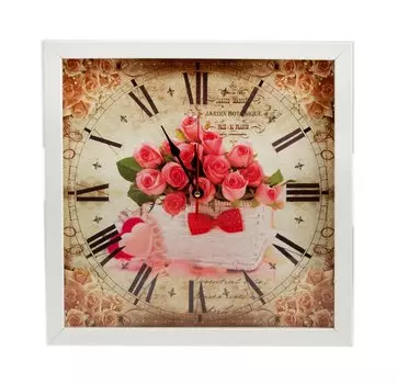 Часы настенные «Корзина роз»