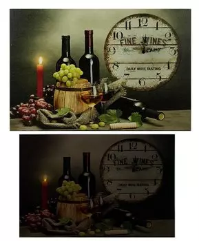 Часы настенные «Винный погребок» с LED подсветкой