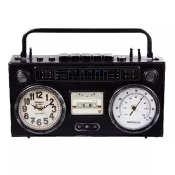 Часы-термометр настольные "Ретро магнитофон" 36*10*21см