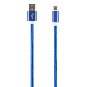 Дата-кабель Red Line USB - micro USB (2 метра) нейлоновая оплетка, синий