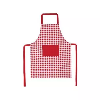 Фартук женский «Клетка красная»с карманом