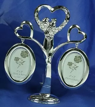 Фоторамка-дерево "Пара" на 2 фото 18*6*21см