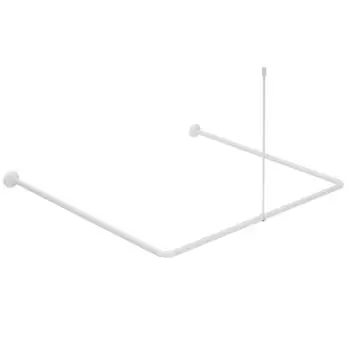 Карниз алюм. универсал.белый, с потолочным креплением