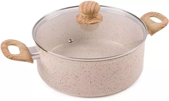 Кастрюля с крышкой Endever Stone-Beige-24С