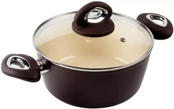 Кастрюля с крышкой Endever Stone-Creme-20С