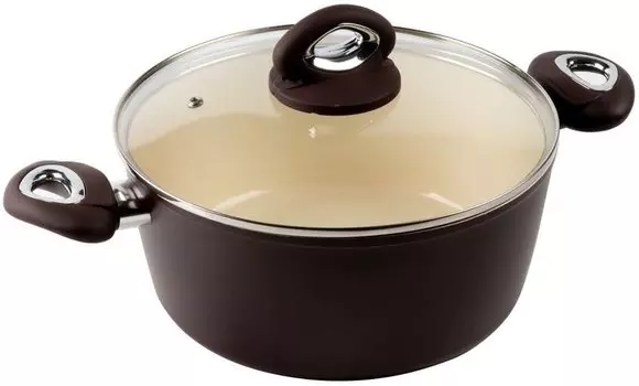 Кастрюля с крышкой Endever Stone-Creme-24С