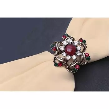 Кольцо для платка "Цветок рубиновый"