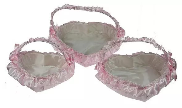 Комплект корзинок из 3-х шт. (сердце) 30*27*7см