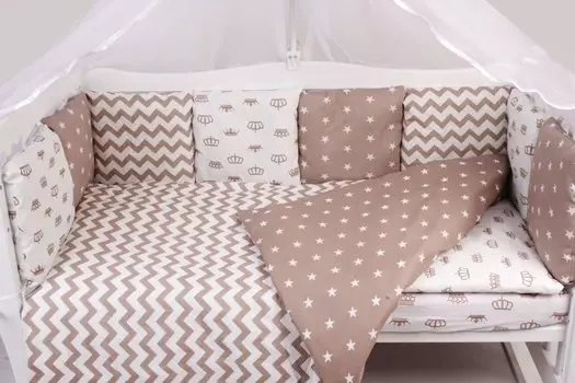 Комплект в кроватку 15 предметов AmaroBaby ROYAL BABY