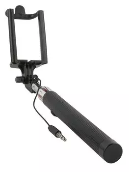 Монопод для селфи с проводом jack 3.5 RLBT-02 (черный)
