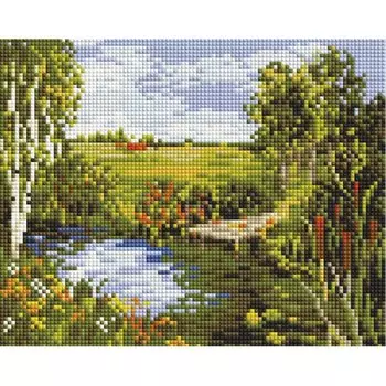 Мозаика на подрамнике «Речная прохлада»