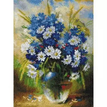 Мозаика на подрамнике «Ромашки и васильки»