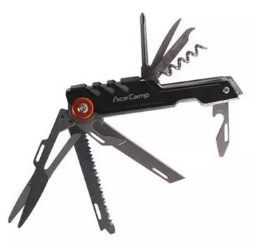 Мультитул AceCamp 2563 100мм 11функций черный