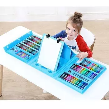 Набор для рисования с мольбертом, 208 предметов