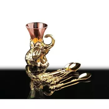 Набор ложек на подставке «Слон» 6 шт