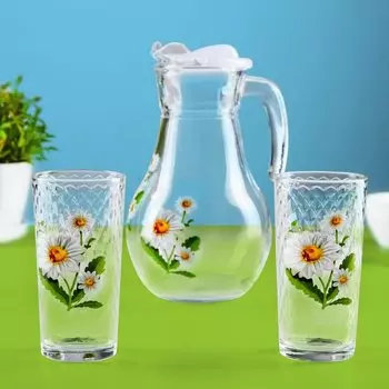 Набор питьевой «Белые ромашки», 3 пред.