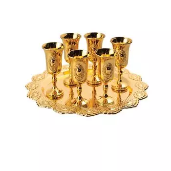 Набор рюмок 6 шт с подносом