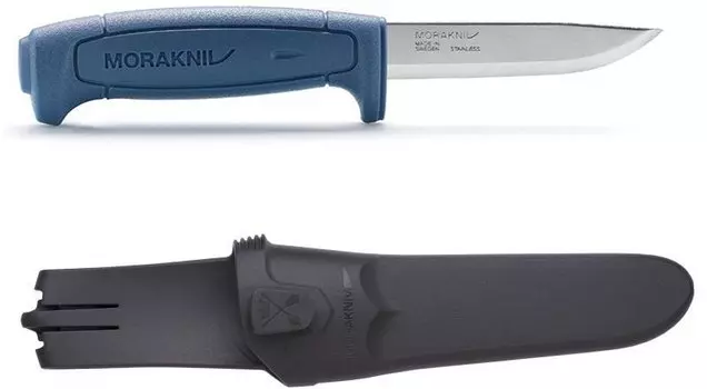 Нож Morakniv Basic 546 (12241) стальной разделочный лезв.91мм прямая заточка синий/черный