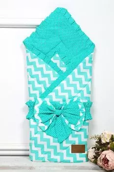 Одеяло на выписку AmaroBaby Zig Zag мята