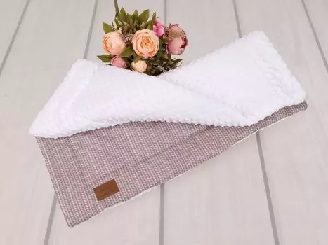Плед AmaroBaby EXCLUSIVE Original Collection 95х85 хлопок/minky Косичка
