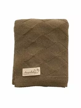 Плед детский вязаный Amarobaby Pure Love 105х75 Ромбы кофе