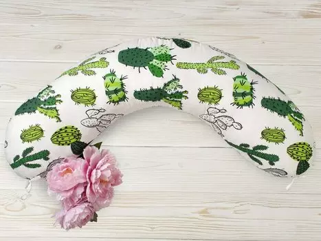 Подушка для беременных AmaroBaby 170х25 (Кактусы)