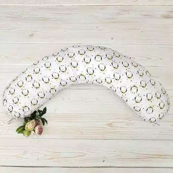 Подушка для беременных AmaroBaby 170х25 (Пингвины)
