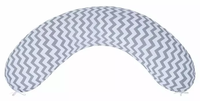 Подушка для беременных AmaroBaby 170х25 (Зигзаг вид серый)