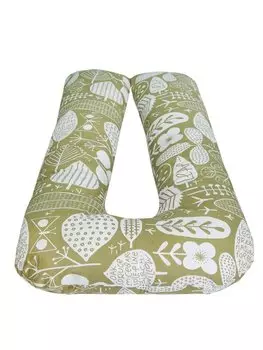 Подушка для беременных AmaroBaby U-образная 340х35 (Листья)