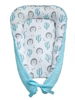 Подушка-позиционер для сна AmaroBaby кокон-гнездышко, LITTLE BABY Ёжики