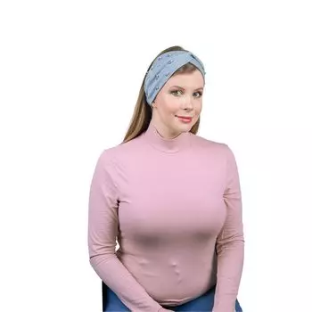 Повязка серая с жемчужинами