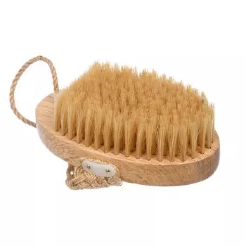 Щетка деревянная "Антицеллюлит" банная массажная 13 см, с натуральной щетиной "Банные штучки"
