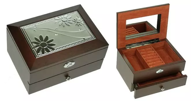 Шкатулка ювелирная MORETTO 2-ярусная со стразами