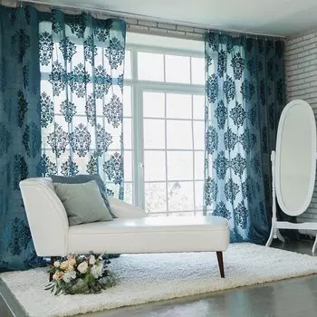 Штора тюлевая «Ренессанс» Лазурный