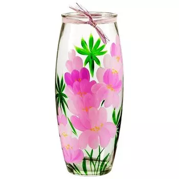 Ваза с ручной росписью "Розовый гиацинт"