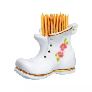 Вазочка под зубочистки «Башмачок с цветами»