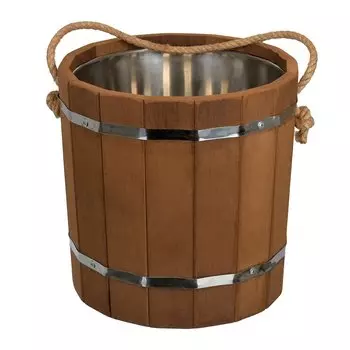 Ведро 15 л. (термо) с нержавеющей вставкой, липа, "Таёжное" "Банные штучки"