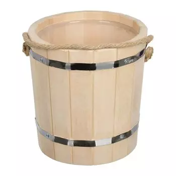 Ведро 5 л. с пластиковой вставкой, липа, "Таёжное" "Банные штучки"