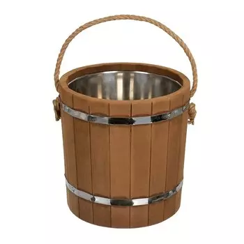 Ведро 8 л. (термо) с нержавеющей вставкой, липа, "Таёжное" "Банные штучки"